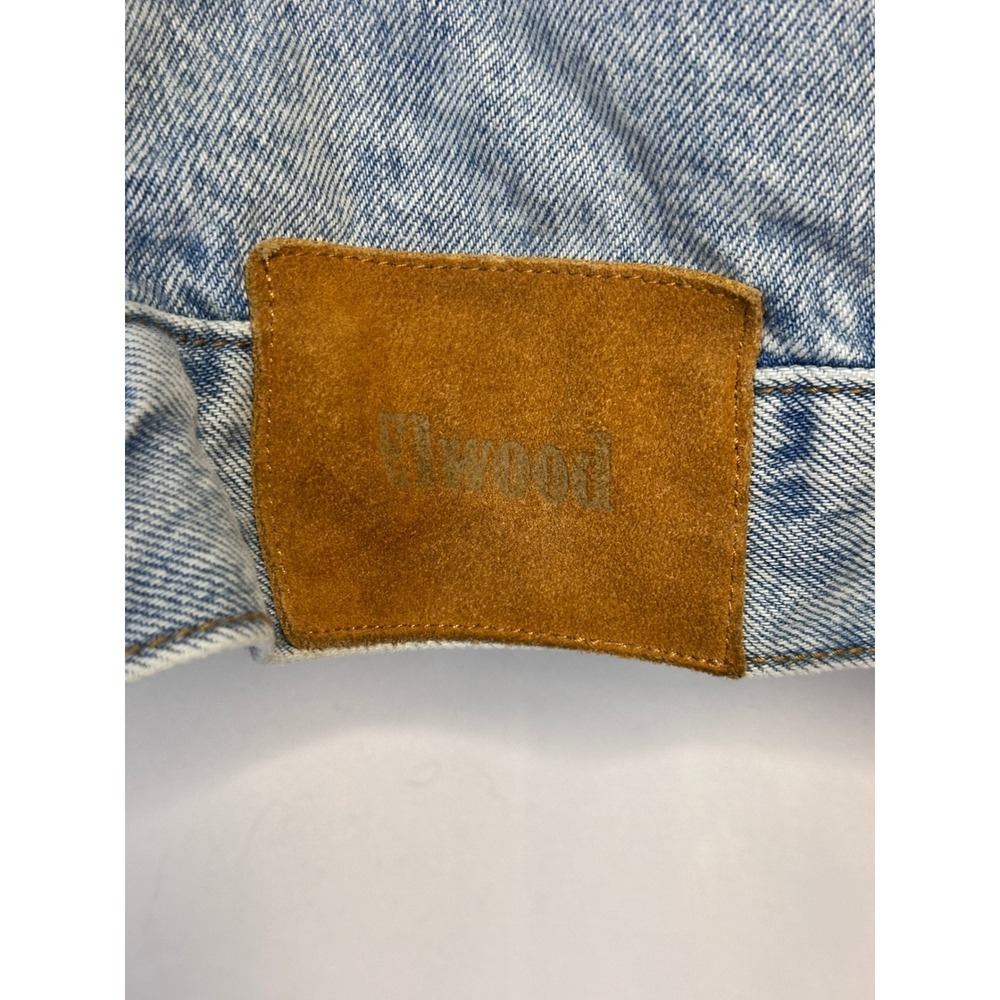 ELWOOD Light Wash Denim Trucker Jacket Mens Large Unisex Vintage Style Blue - Picture 6 of 9